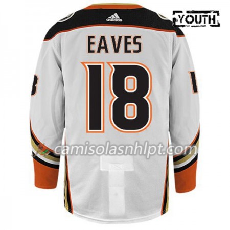 Camisola Anaheim Ducks PATRICK EAVES 18 Adidas Branco Authentic - Criança